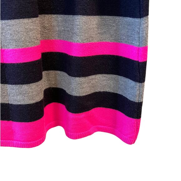 Jessica Howard Sweater Dress, Navy with Gray Pink stripes, M - Picture 7 of 12